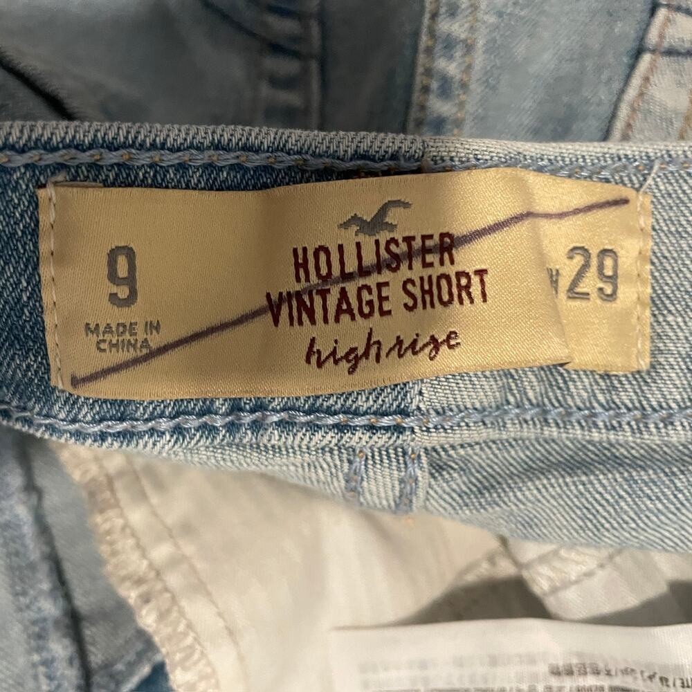 Hollister distressed patchwork vintage high rise jean short cut offs 29 SH2 8017 - Picture 4 of 14